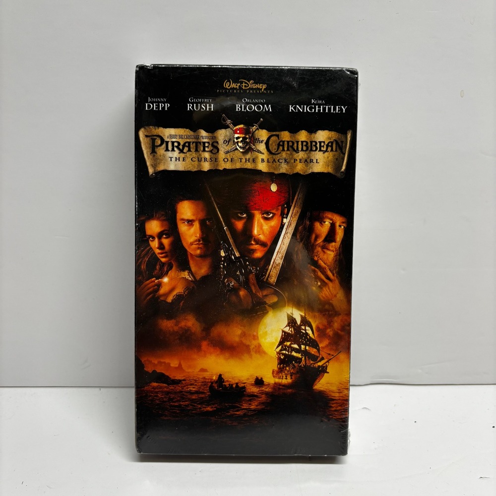 Pirates of the Caribbean Curse of the Black Pearl VHS Disney Johnny Depp NEW